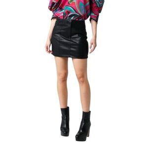 Olivaceous Black Mini Skirt